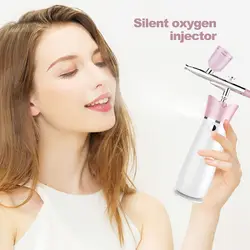 Лицевая машина впрыски воды кислорода нано-hudrating машина спа для кожи забеливая Тип ЕС увлажняющий лицо розовый