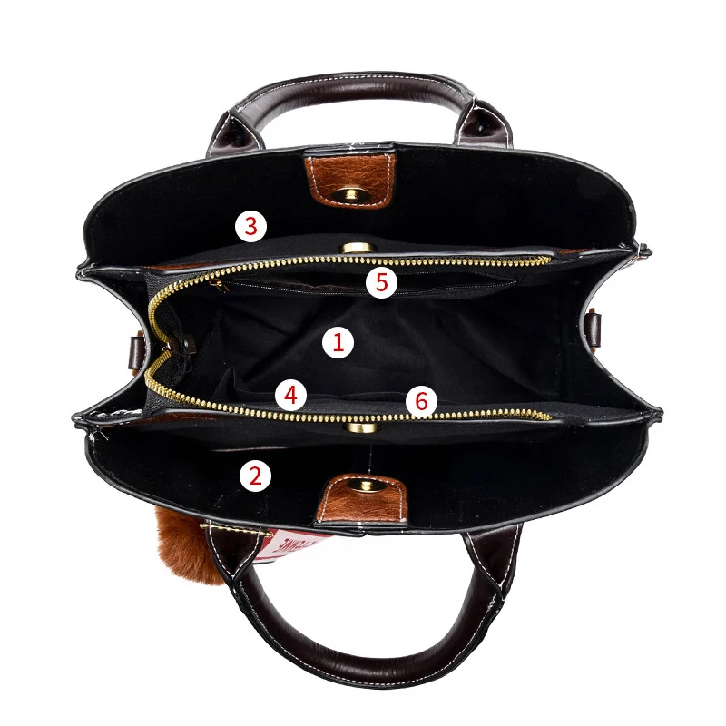 2019 New Luxury Leather Bags Women Designer Handbags Fashion Brand Desiney Fur Crossbody Shoulder Ladies Bag Female sac a main