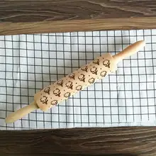 35 Рождественская тисненая скалка для выпечки печенья лапши печенье, фондан, пирог, тесто Выгравированный роллер олень; Снежинка Прямая поставка