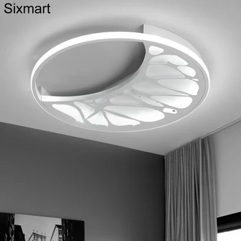 

New LED Chandelier Lighting With Remote Control Living Room Bedroom Home Fixtures Plafonnier White Lamp Fixtures Acrylic Lights