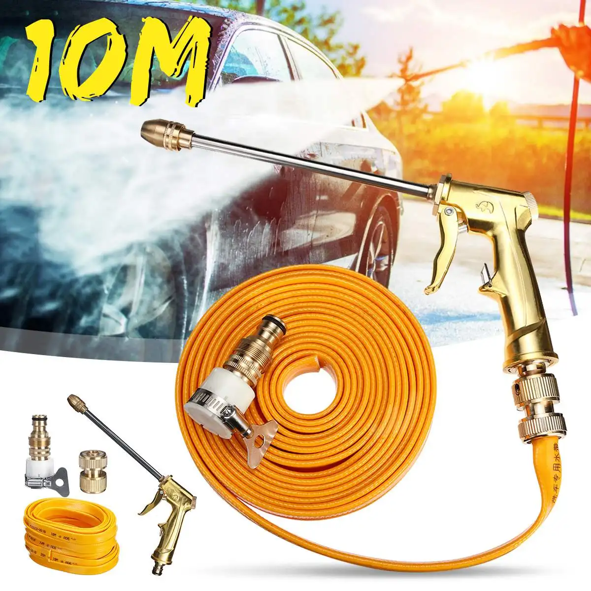 

10M 5M High Pressure Water Gun Hose Nozzle Pine Car Washer Cleaner Gardening Tools Kit Set
