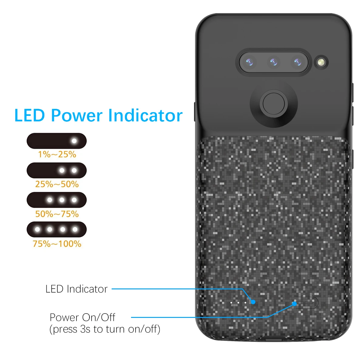 

For LG V40 ThinQ Battery Charger Case 5200mAh External Backup Power Bank Protective Cover For LG V40 ThinQ Bateria Fundas