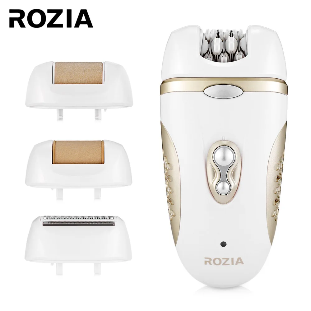 

ROZIA HB6007 4-In-1 Electric Epilator Women Shaver Electrical Lady Callus Remover Cordless Rechargeable With 2 Speed 220-240V