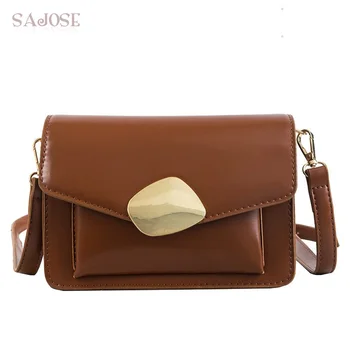 

PU Leather Women Bag Fashion Crossbody Bags For Girls Brand Simple Flap Designer Handbags Ladies Shoulder Female Messenger Bag