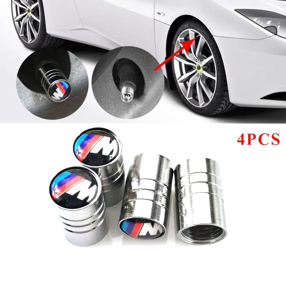 

4Pcs/set Stainless Steel Car Wheel Tire Valves Dustproof Tire Cap Tyre Stem Air Caps Cover Case Auto Accessories