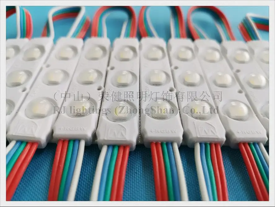 SMD 5050 RGBW светодиодный модуль ввода DC12V 75 мм* 15 мм* 9 мм SMD5050 3 светодиодный 1,5 W 120lm RGB-W 5 Поляков(провода