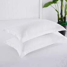 Хлопок, белый чехол для подушки, 2 шт., прямоугольная наволочка для сна, однотонный чехол для подушки 48*74 см, высокое качество, 45