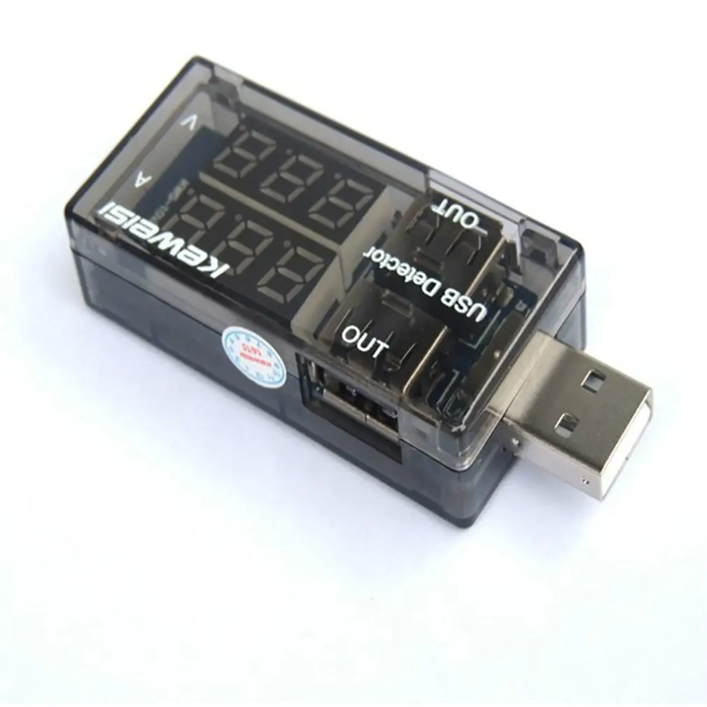USB Current Voltage Charging Detector Mobile Power Current and Voltmeter Ammeter Voltage USB Charger Tester Double Row
