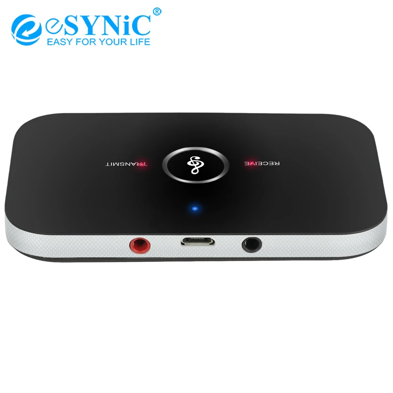 

eSYNiC Wireless 2 in1 Bluetooth Stereo Wireless Adapter Converter Music Transmitter and Receiver 3.5mm RCA With 3.5mm Cable