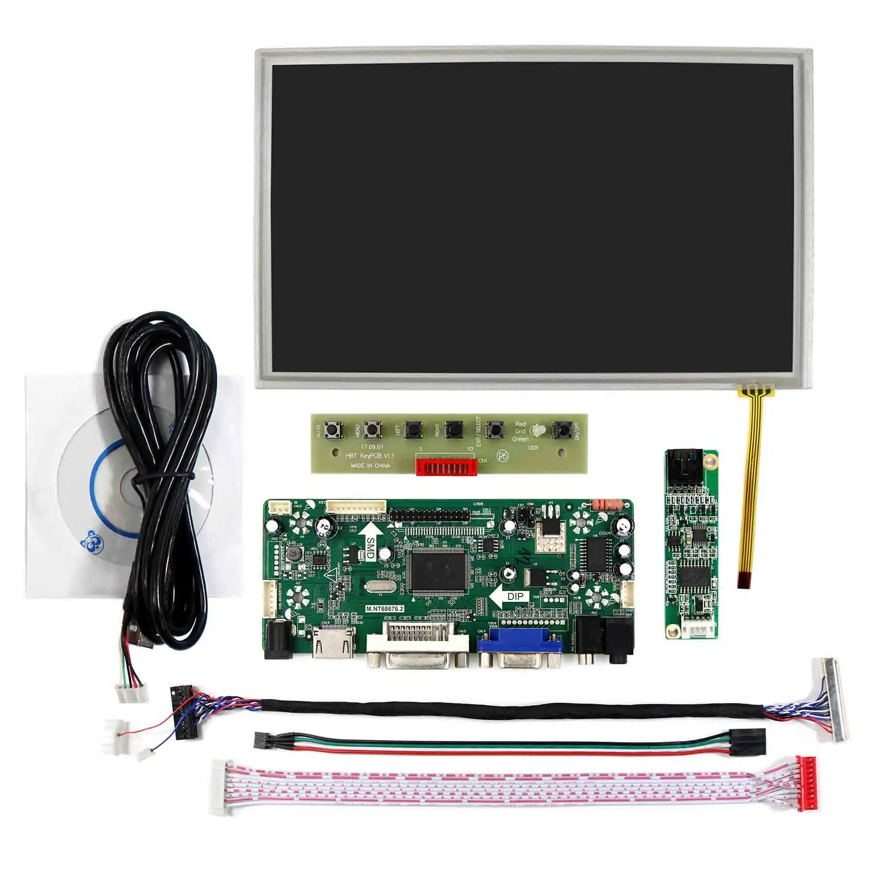 Соединитель LVDS с резистивной сенсорной панелью 8 9 дюйма 40 контактов 1024x600 LTN098NT01