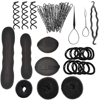

Stylized Hairdressing Fashion Elastic Hairclip Hairdressing Roller Roll Curlers Magical Hair Bun Clip Torsade Braid Hair DIY K