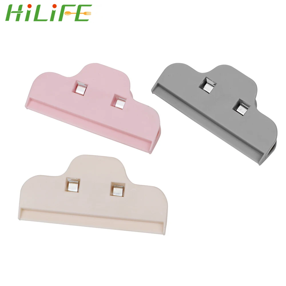 

HILIFE Kitchen Food Storage Bag Office Paper Files Clips Clamp Snack Seal Plastic Sealer Clamp Sealer Home Clothespin