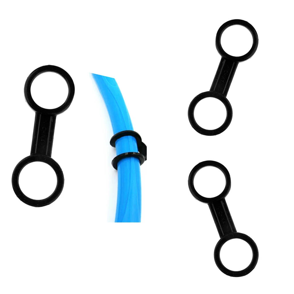 

2Pcs Durable Soft Silicone Snorkel Clip Keeper Holder for attaching to a Dive Mask - Black