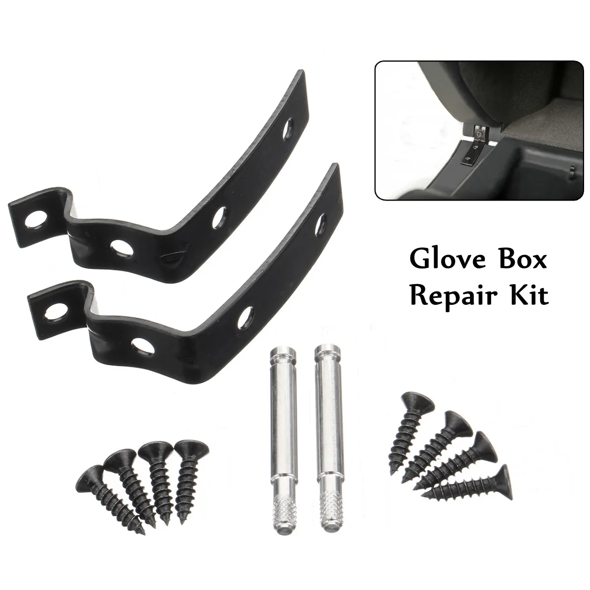 

Car Glove Box Lid Hinge Snapped Repair Kit "Z" Brackets Mental for Audi A4 S4 RS4 B6 B7 8E Seat X8R0065