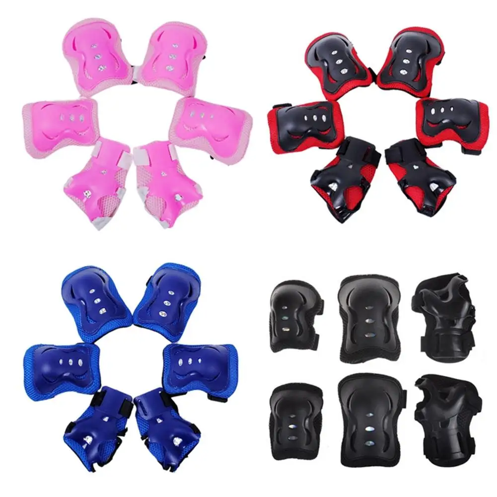 

6Pcs Children's Sports Protective Gear Scooter Protective Gear Roller Skates Skating Protective Gear Knee Pads Elbow