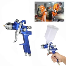 KKmoon Мини HVLP Воздушный Распылитель для краски 600 мл гравитационный кормовой Аэрограф набор для авто мебели инструмент для распыления краски