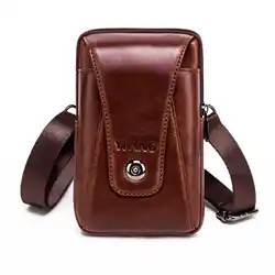 Yiang для мужчин Crossbody сотовый Чехол для телефона пояс поясная сумка кошелек крюк вертикальный мужской пояса из натуральной кожи Малый сумки