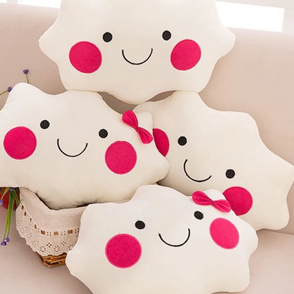 Cojín suave moderno con forma de nube sonriente cojines niños para decorativo para el sofá del hogar|Cojín| - AliExpress