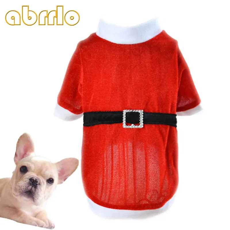 Abrrlo Christmas Santa Claus Dog Clothes For Small Large Dogs Pug