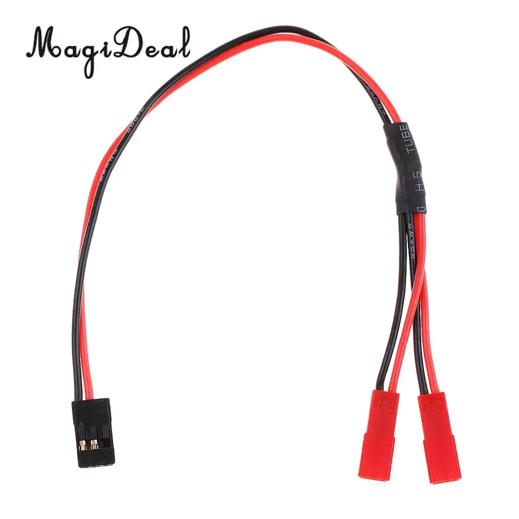 Кабель Сплиттер MagiDeal JR 1 Male JST 2 Female Y кабель с 23 см разъемами для мини вертолета RC