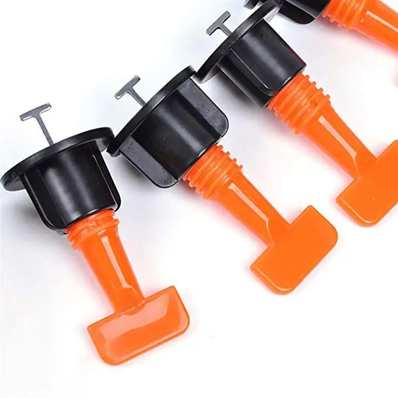 

50pcs Mini Tiles Leveler Spacers Locator Tile Leveling System with Special Wrench Reusable Spacer Flooring Level Tile Set