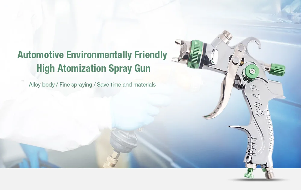 

Automotive Pneumatic Paint Spray Gun 1.4 / 1.7 / 2.0 Mm Three-Head Environmentally High Atomization Finish Tool