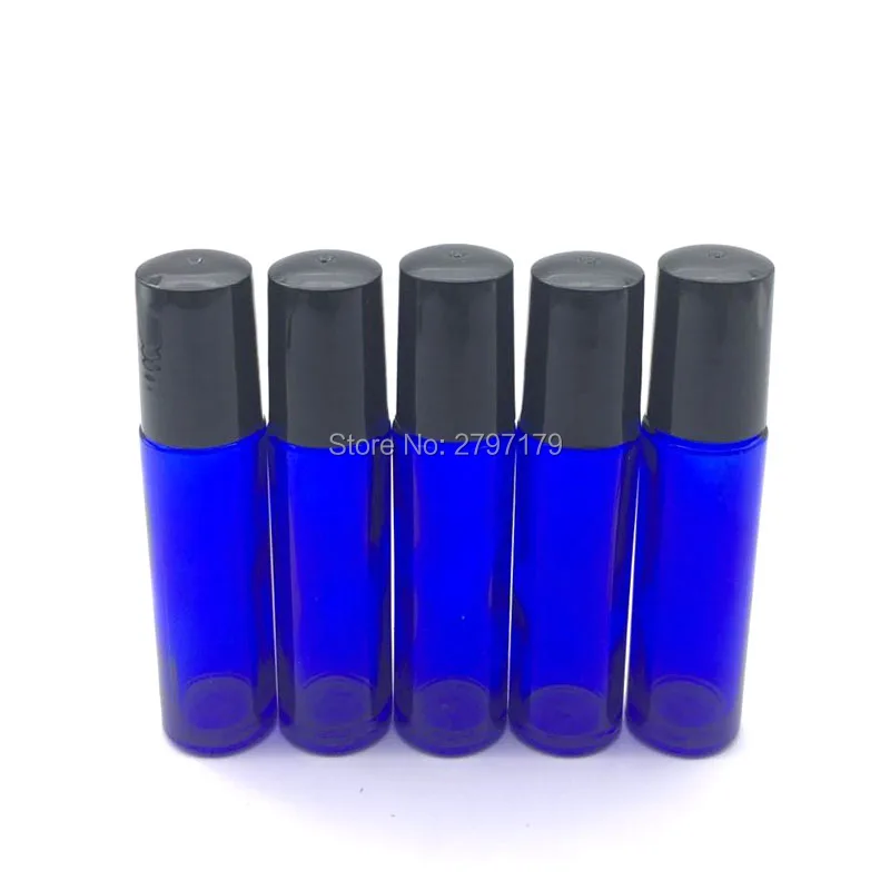 3 шт 10 мл роликовый синий стеклянный флакон пустой ароматизатор флакон эфирного масла 10 мл роликовый флакон