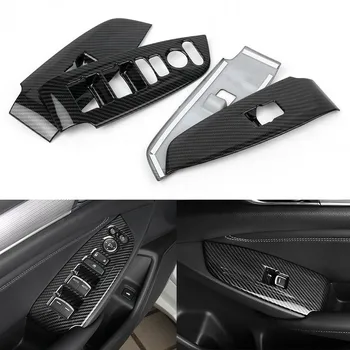 

Window Lift Switch Button Panel For Honda Accord 2018 (NOT for EX-L) 4PCS ABS Carbon Fiber Style