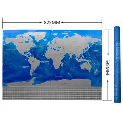 82,5x59,4 см Deluxe Erase World Map Travel Scratch Off Map Золотая фольга Travel Map Best Decor школьные канцелярские принадлежности
