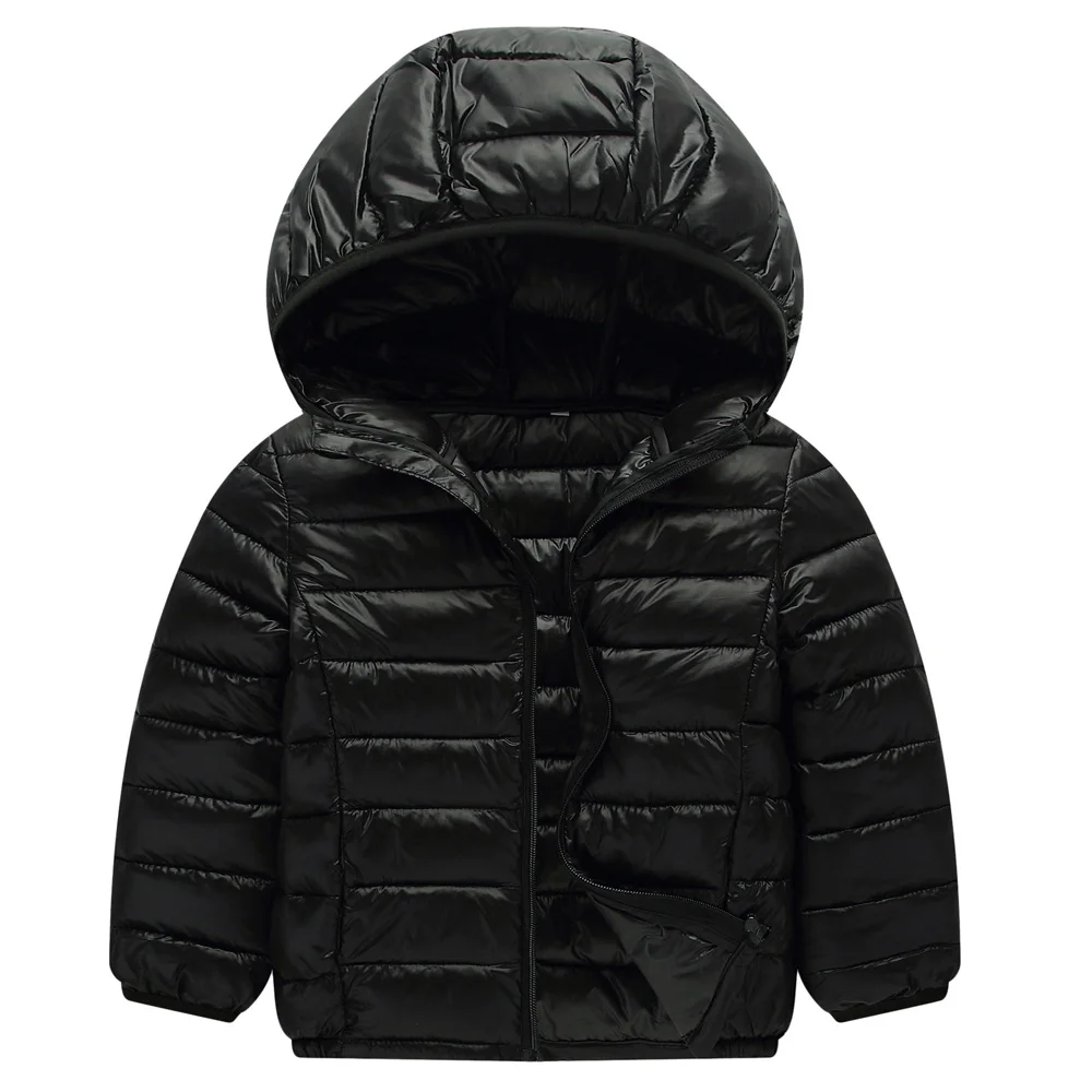 

Kids Down Jackets Hoodies Winter Cotton Padded Coat Girls & Boys Warm Outerwear