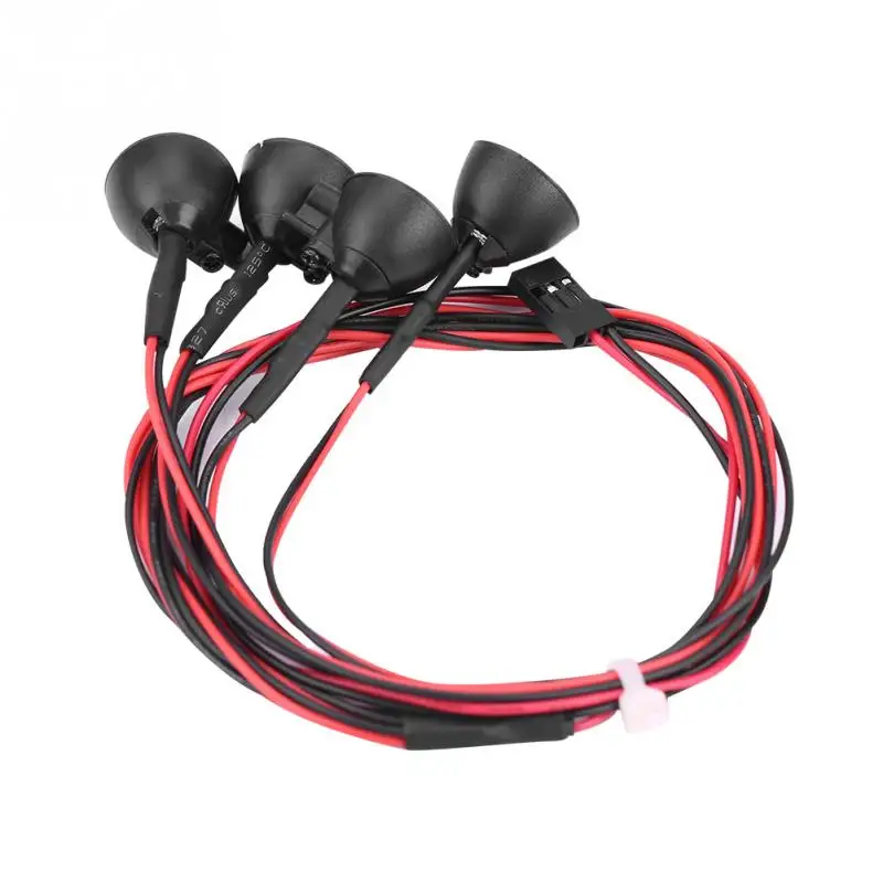 

4Pcs RC Crawler LEDs Light Bar Roof Lights Lamp Accessory for Axial scx10 Traxxas trx-4 Car White/Red Color Upgrade Parts