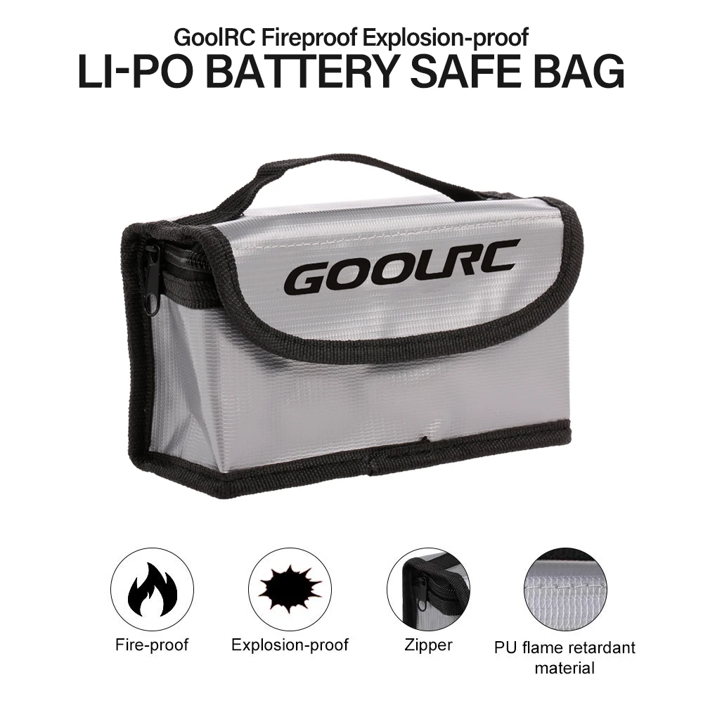 

GoolRC Battery Safe Bag RC Parts LiPo Battery Storage Bag Pouch Sack Fireproof Explosion-proof for RC Drone Helicopter Battery