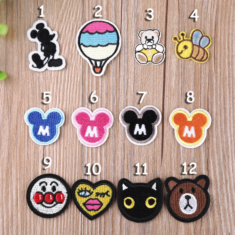 Kuke нашивки Мультяшные животные Микки Маус Вышитые для одежды DIY наклейки