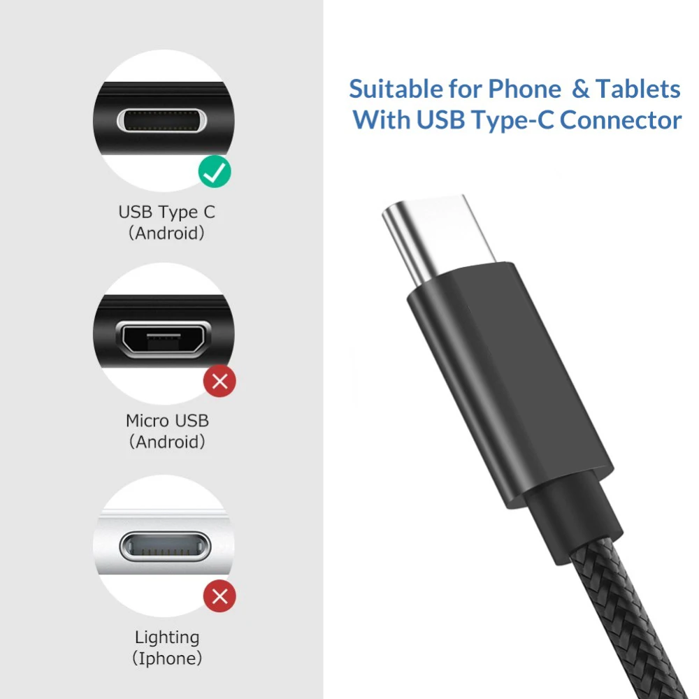 Кабель USB Type C S9 S8 Plus кабель Samsung 2A быстрое зарядное устройство для передачи данных