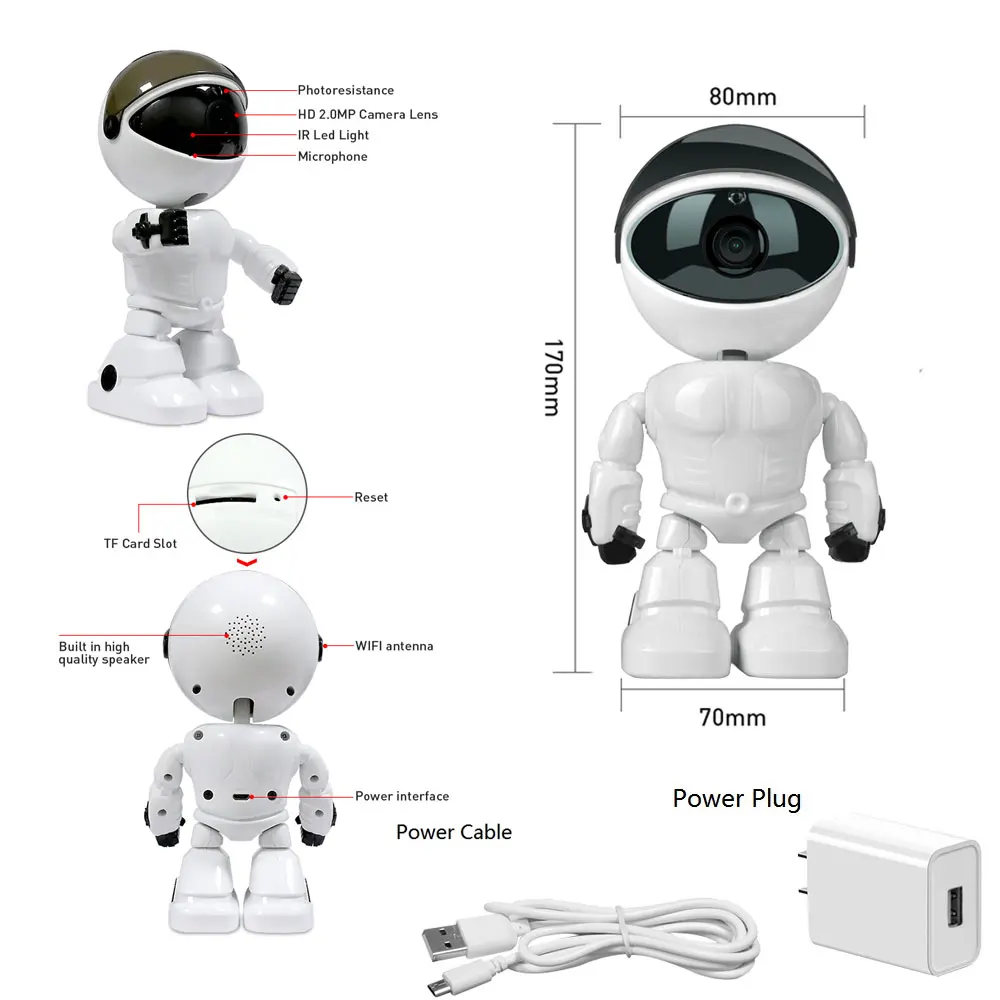  TUYA alexa echo Baby Monitor wifi Two-way Audio Robot Camera 1080P HD Network IP Night Vision Motio - 32968842106