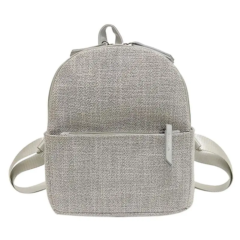 

Women's Straw versatile backpack Woven modern boho beach linen shoulder bags