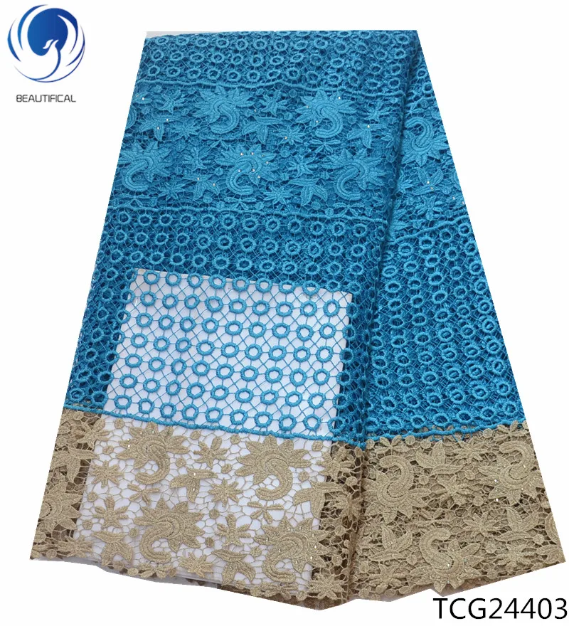

BEAUTIFICAL cord lace fabric african guipure fabric cord lace embroidery guipure water soluble lace fabric TCG244