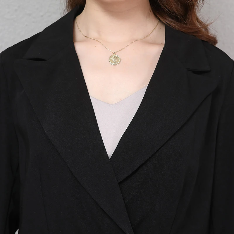 Nerazzurri ladies blazer plus size women blazers and jackets 2019 4xl 5xl 6xl 7xl slim black double breasted work office jacket