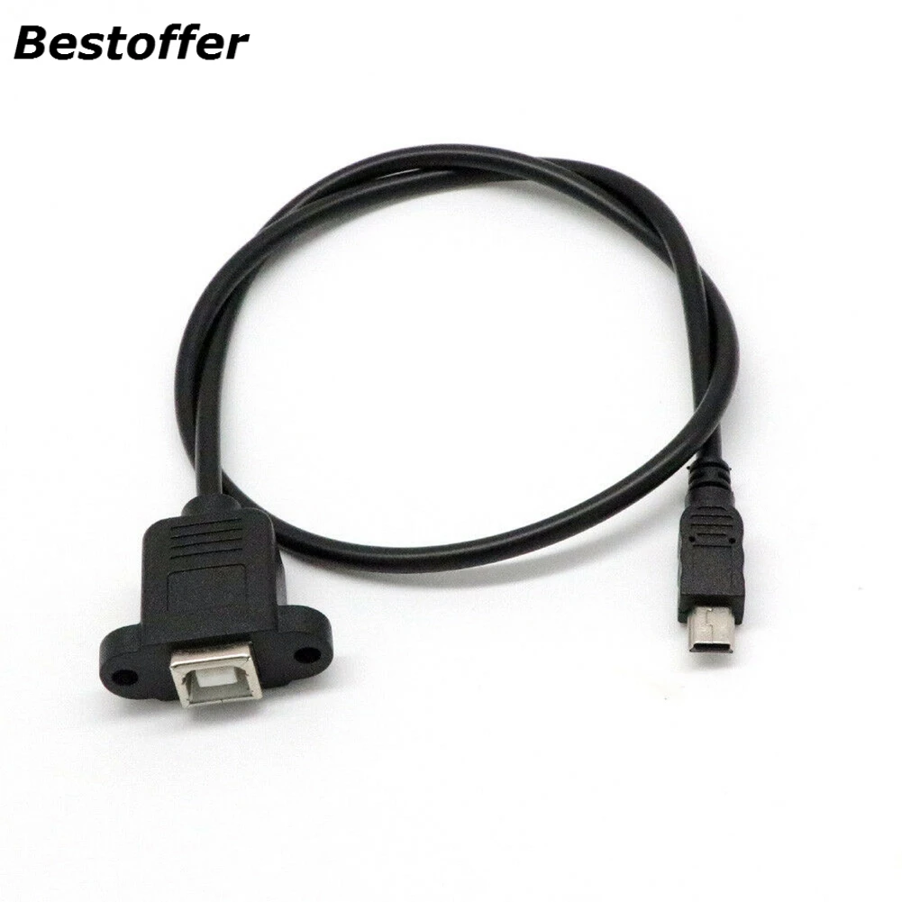 50 см Mini USB 5 Pin штекер к 2 0 B разъем гнездо для принтера панель монтажный