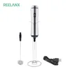 Best Buy Milk-Foamer Egg-Beater Coffee-Foam Cappuccino Rechargeable REELANX  32967175012
