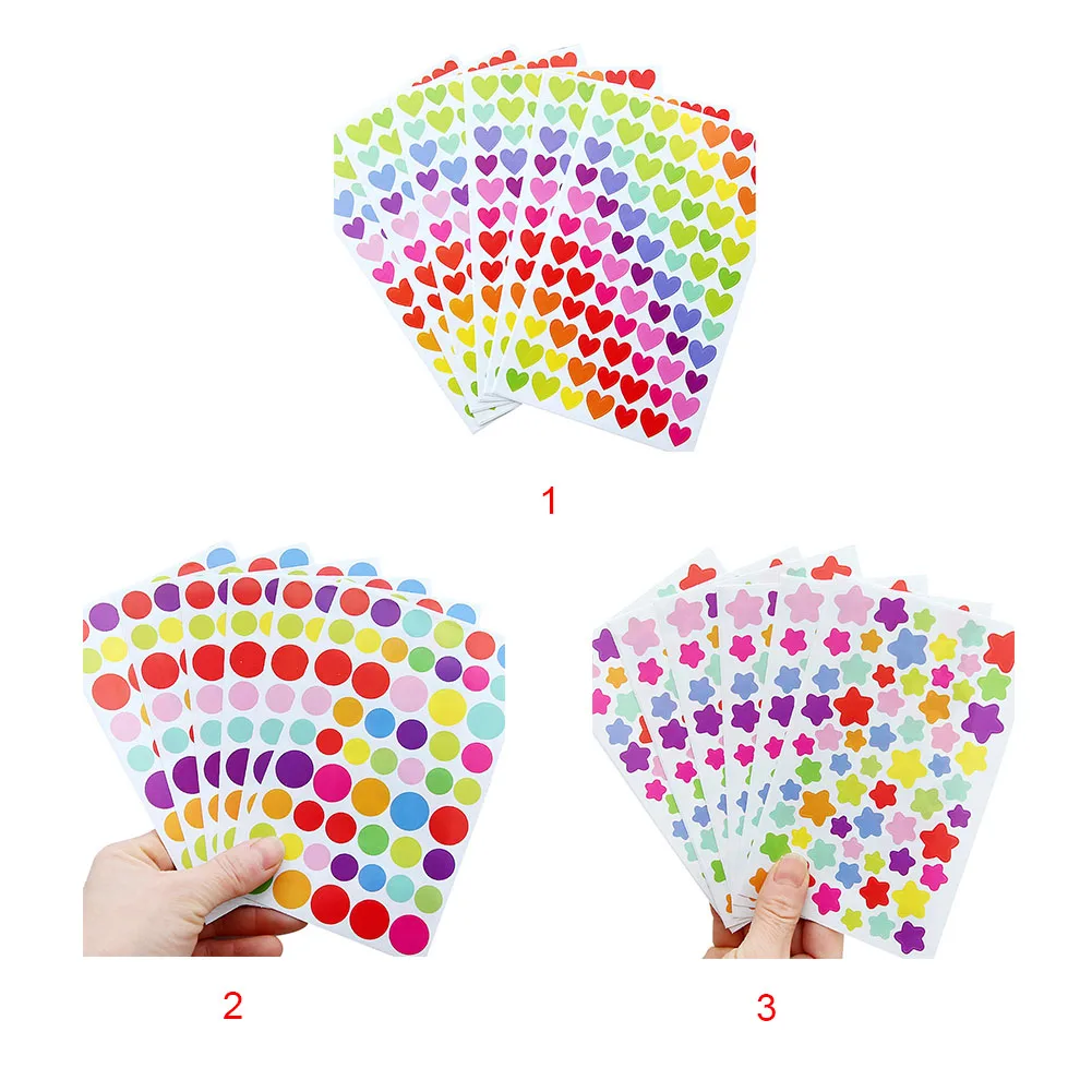 Album Sticker Paper Little Round Dots Lovely School Supplies Scrapbooking Label Cute Love Heart RFID Blocking Diary Decorative