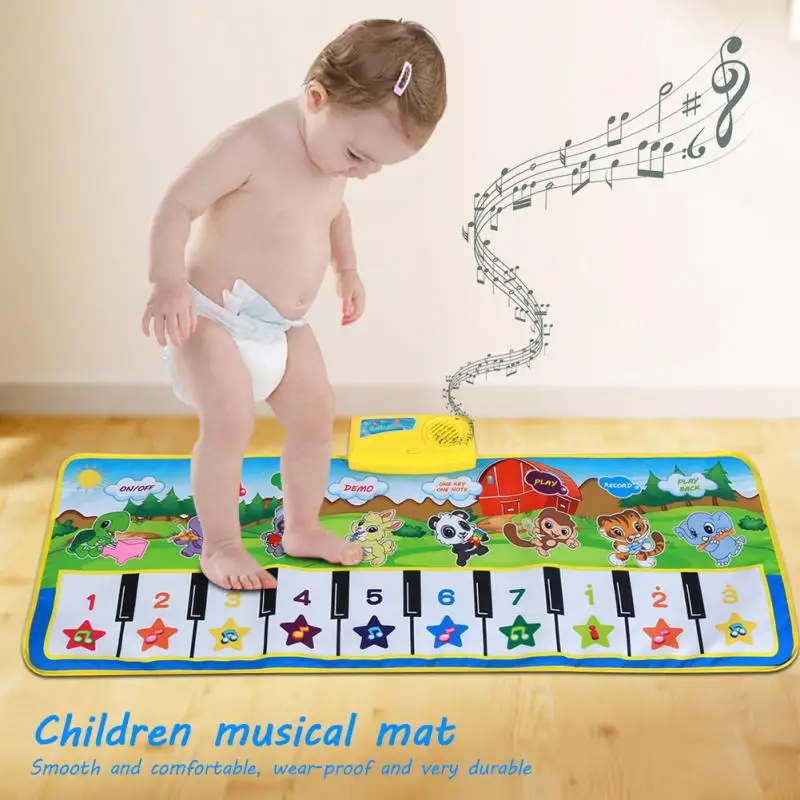 Children Musical Piano Mat Kids Toy Touch Play Keyboard Piano Toy Baby