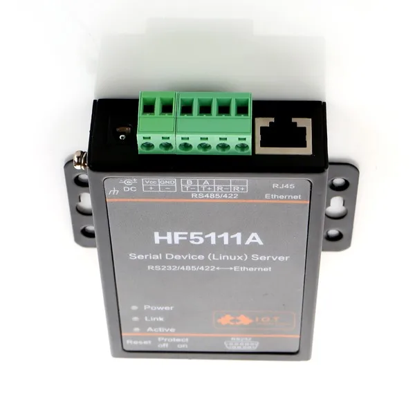  HF5111A Industrial RJ45 RS232/485/422 Serial Ethernet Connector Linux Serial Port Server Converter 