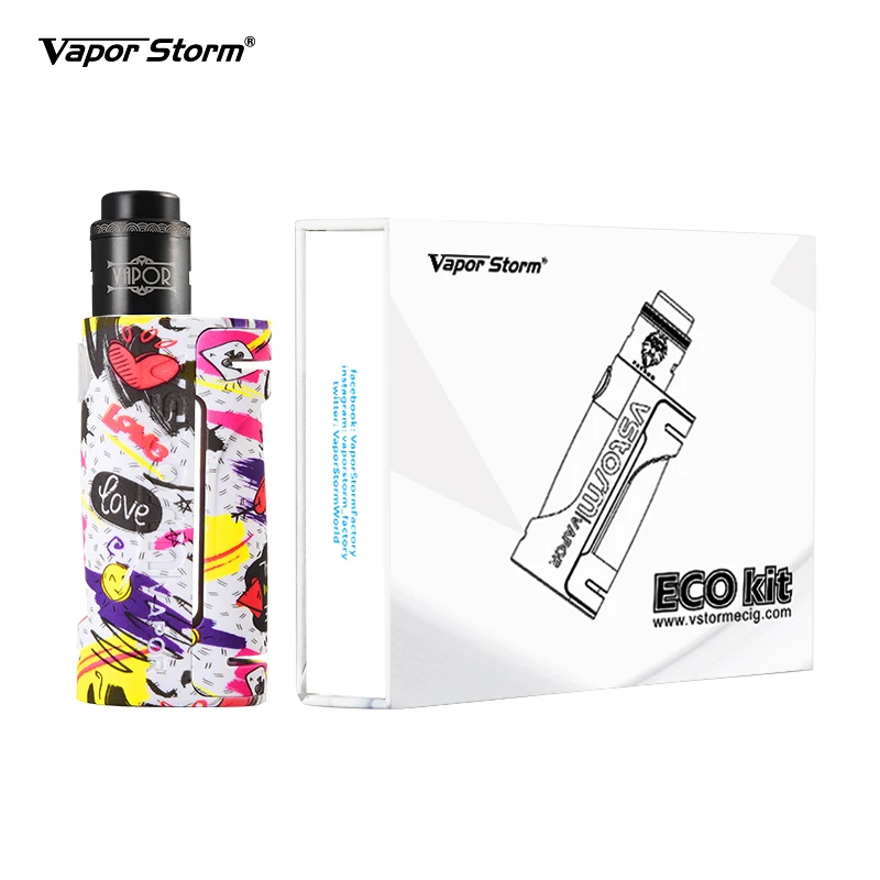 Vapor Storm ECO RDA Electronic Cigarette Starter Kit Max 90W Color Vape Mod Without 18650 Box Mod Lion DIY Dual Core Atomizer Vapor Storm ECO RDA Electronic Cigarette Starter Kit Max 90W Color Vape Mod Without 18650 Box Mod Lion DIY Dual Core Atomizer