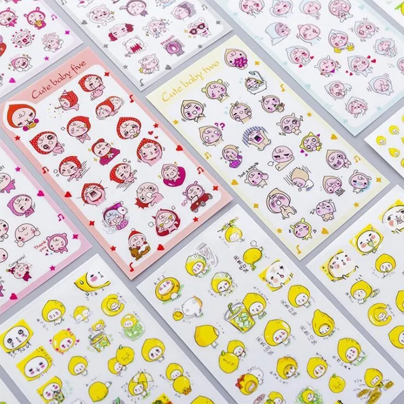 

Color cartoon Various animals series Cute Diary Sticky Stickers Scrapbooking Flakes Office Stationery School Supplies 6Sheets