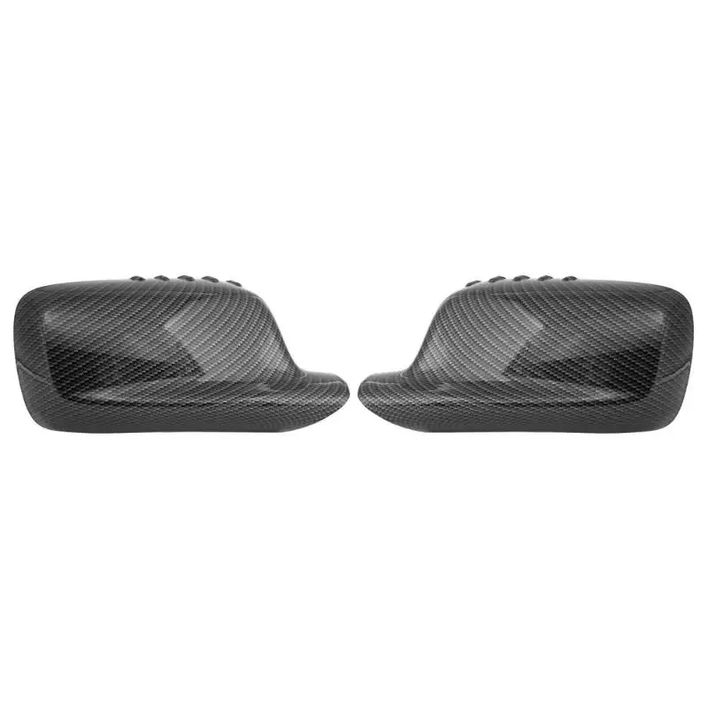 

1 Pair Side Rearview Car Mirror Cover Carbon Pattern Wing Mirror Cover Cap Shell Housing For BMW 7 Series E66 BMW 3 Series E46