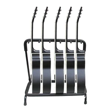 Space-saving Guitar Folding Stand Rack Band Stage Bass Acoustic Guitar Holder, 5 Guitars Space-saving Guitar Folding Stand Rack Band Stage Bass Acoustic Guitar Holder, 5 Guitars