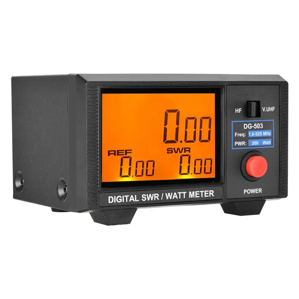 

DG-503 Digital LCD 3.5" SWR/Watt Meter 1.6-60MHz/125-525MHz for Two-way Radios Forward/Reflective/VSWR Ratio In One Push Button