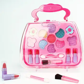 

Makeup Kit Box Children's Cosmetics Princess Makeup Box Set Safe Non-Toxic Girl Eyeshadow Lips Palette Box
