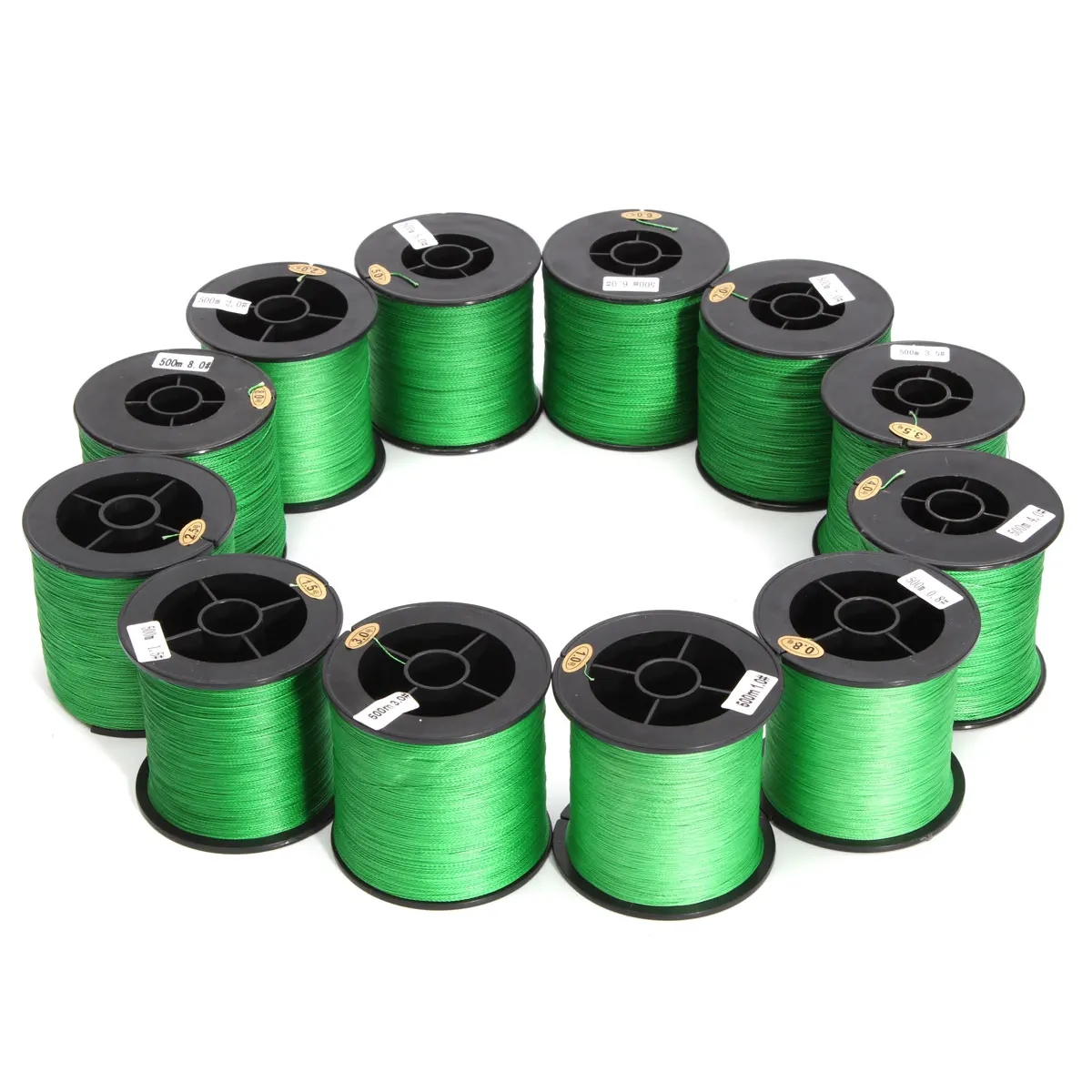 500M Polyethylene 15LB 80LB Green Braid Super strong Fishing Line Sea